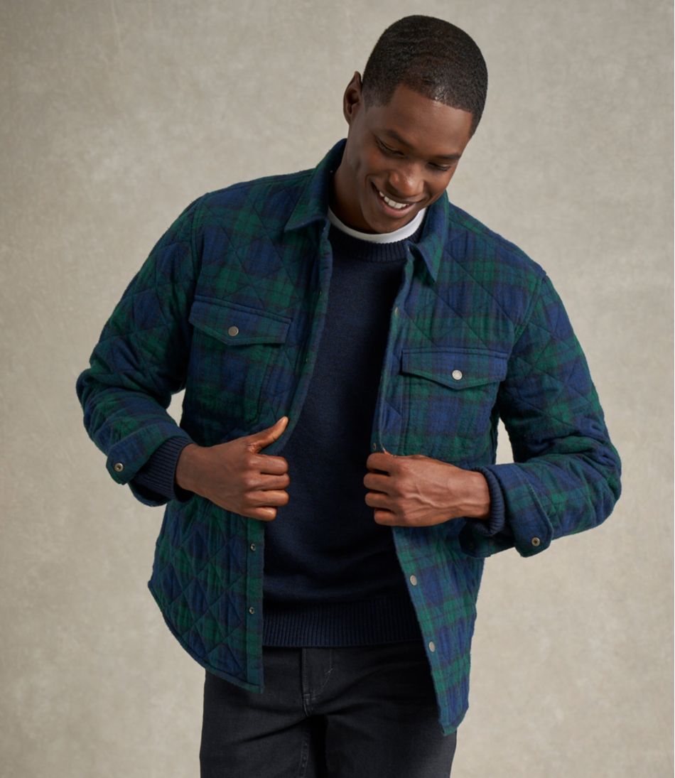 L.L.Bean | Men's Quilted Scotch Plaid Flannel Shirt Jac