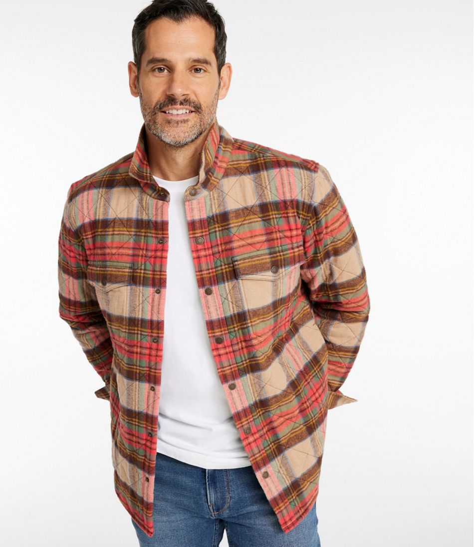 L.L.Bean | Men's Quilted Scotch Plaid Flannel Shirt Jac