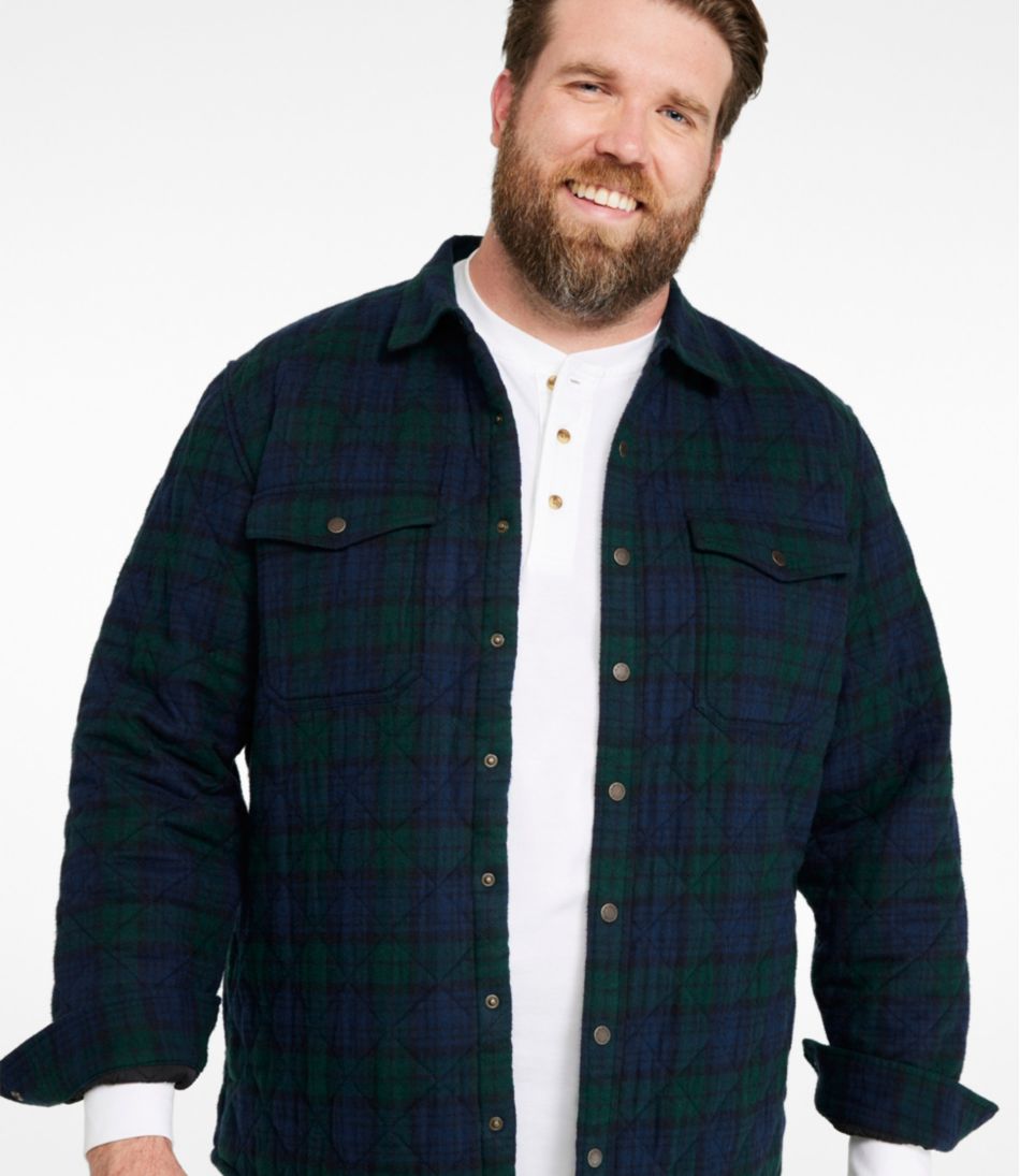 L.L.Bean | Men's Quilted Scotch Plaid Flannel Shirt Jac