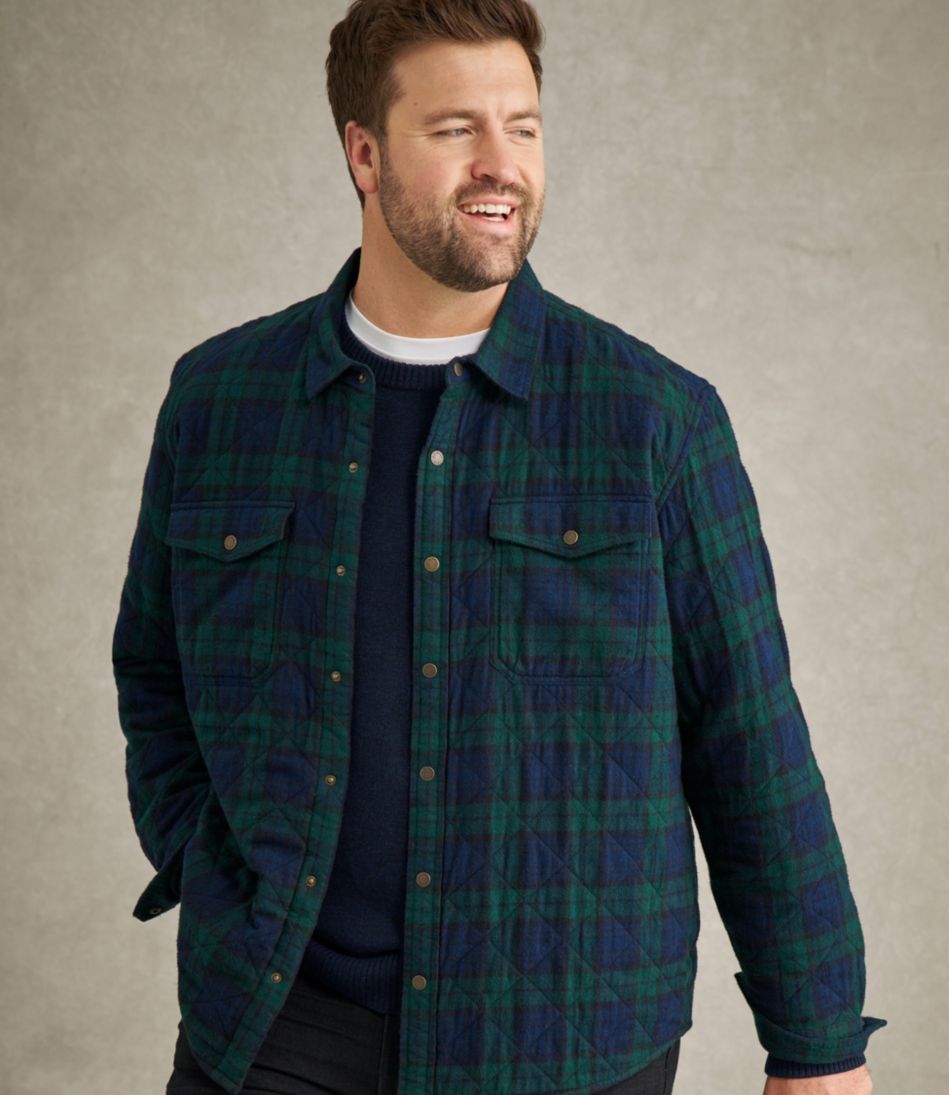 L.L.Bean | Men's Quilted Scotch Plaid Flannel Shirt Jac